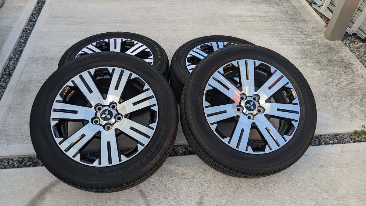 美品 デリカD5 純正アルミホイール ENKEI製 225/55R18 ヨコハマ 