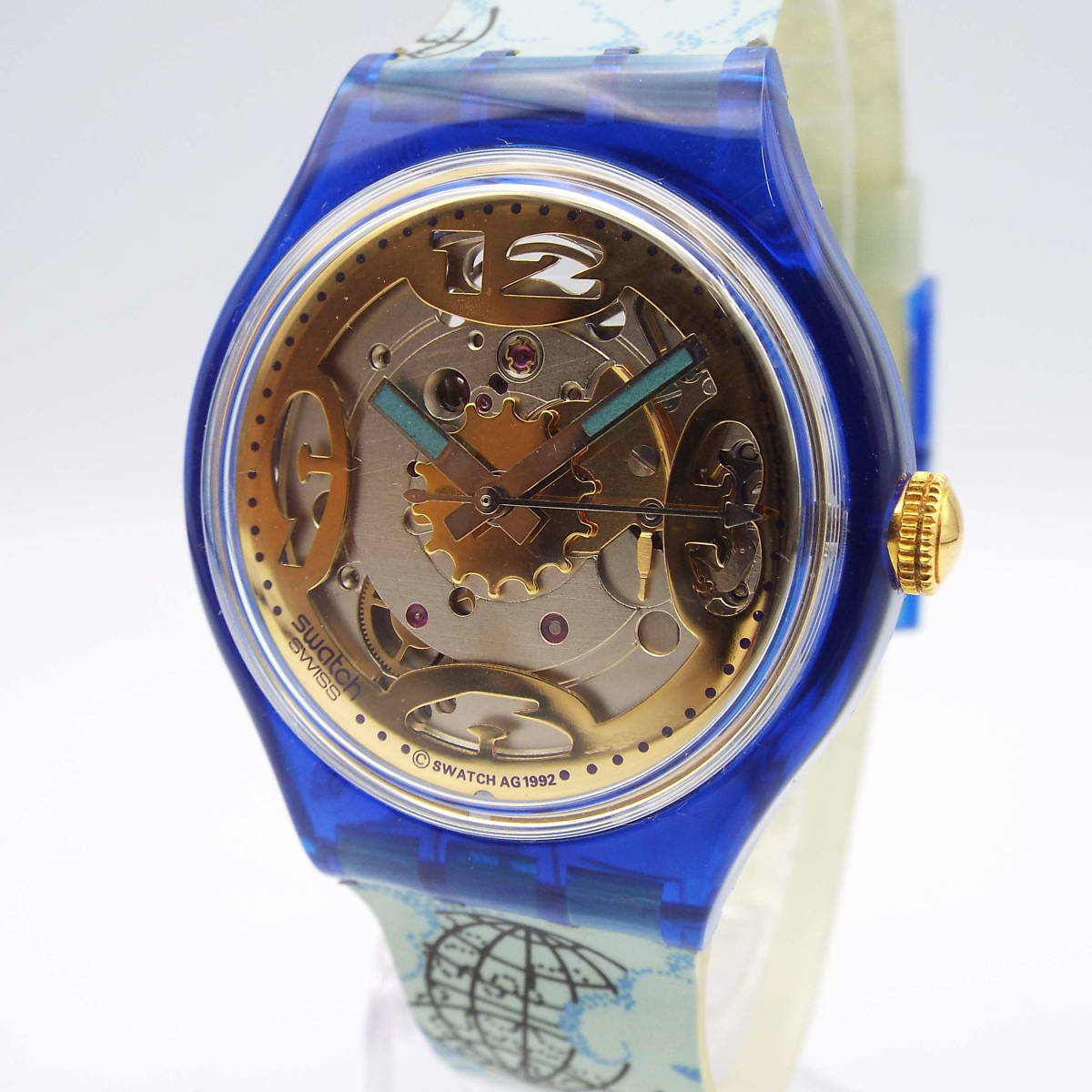 スケルトン 自動巻き 腕時計 スウォッチ Swatch シルバー スケルトンの 