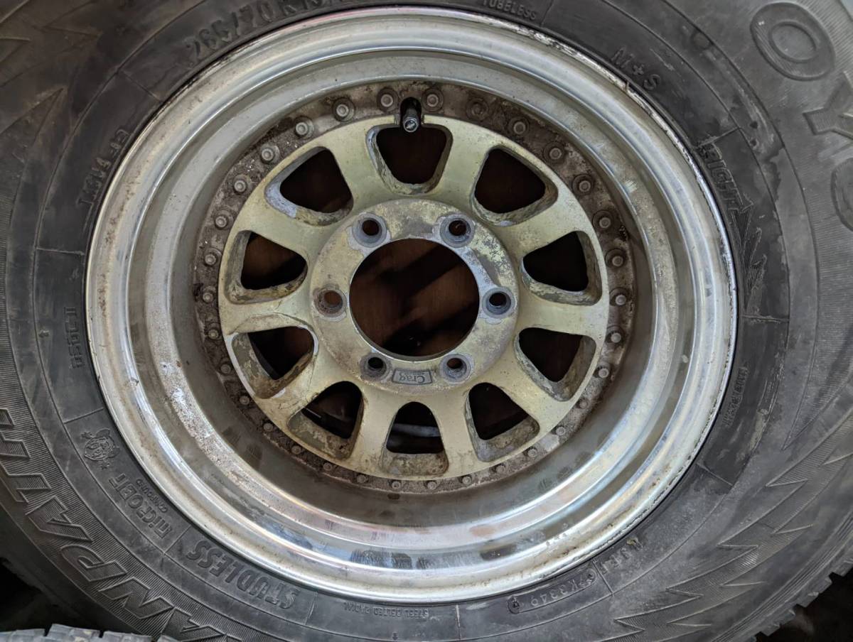 ☆社外アルミ☆夏タイヤセット☆WORK CRAG 15x7.5J-19 6H PCD139.7