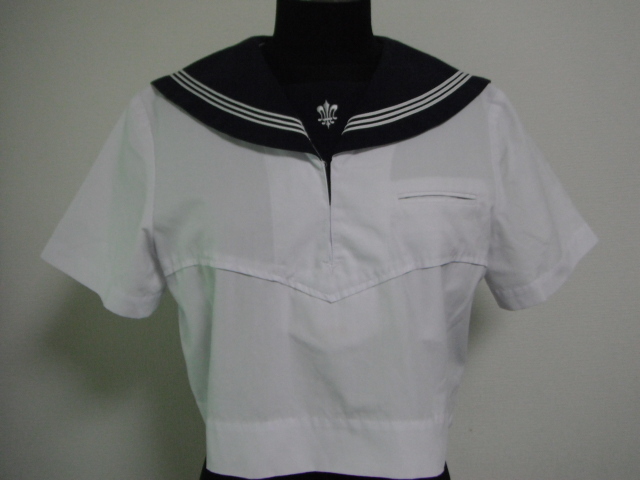 ▼ コスプレ衣装 E74 ▼ 熊本　白百合学園 高 ▼ セーラー 制服 夏