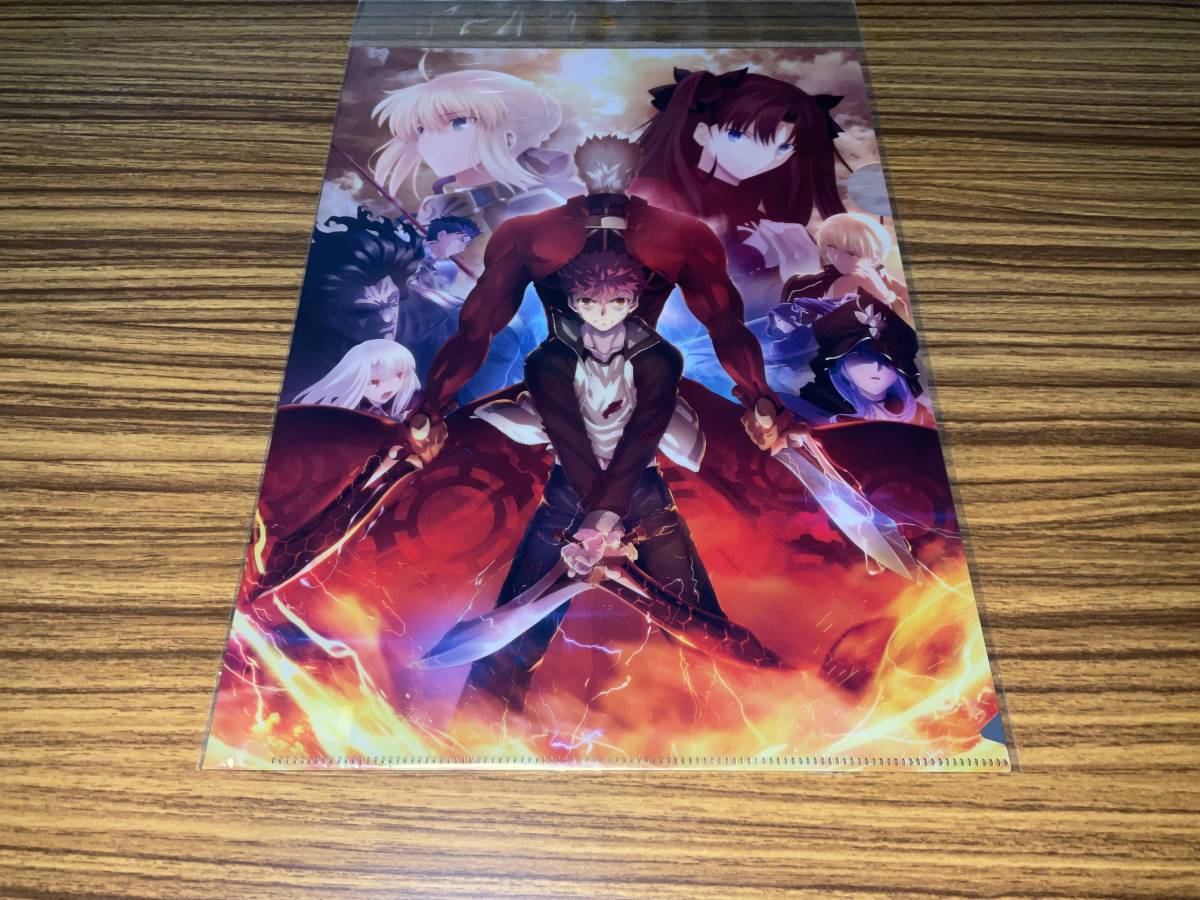 Fate/stay night [Unlimited Blade Works] A4クリアファイル　キービジュアル　1枚　ufotable セイバー　遠坂凛　アーチャー他_1
