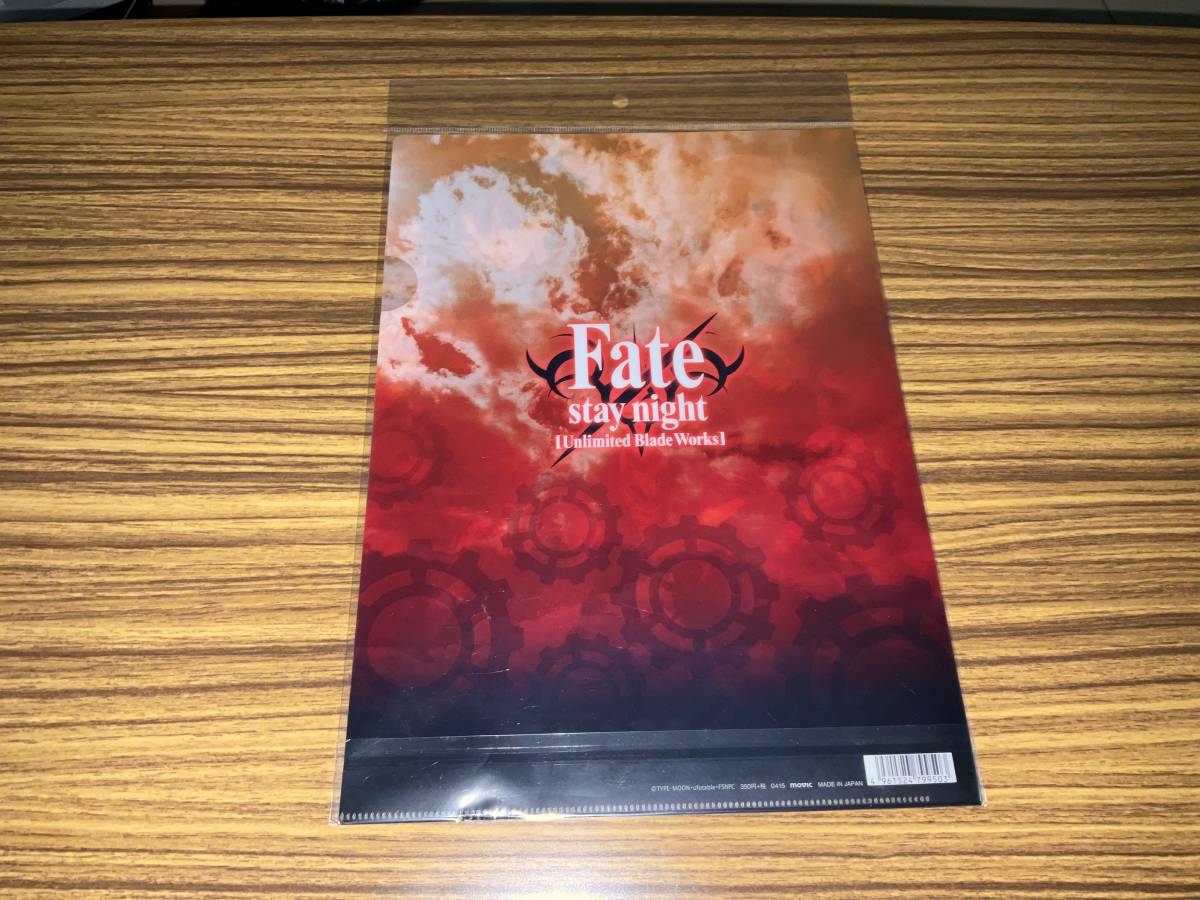 Fate/stay night [Unlimited Blade Works] A4クリアファイル　キービジュアル　1枚　ufotable セイバー　遠坂凛　アーチャー他_2