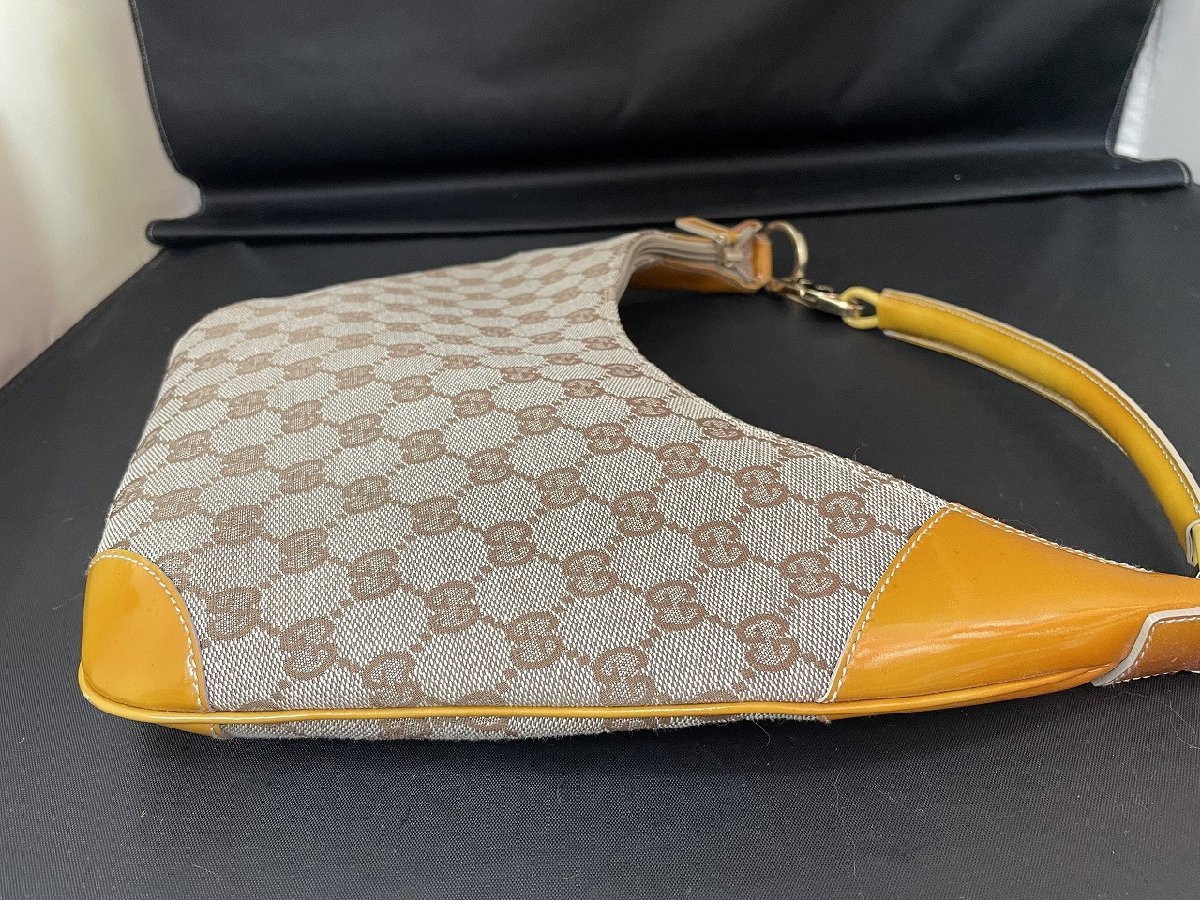 GUCCI GGキャンバス ハンドバッグ イエロー 〓 超人気【GUCCI グッチ GGキャンバス ハンドバッグ ショルダー 001
