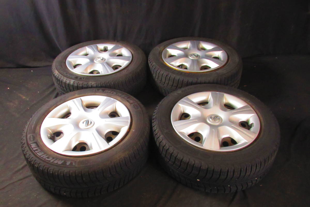 ガレージ保管 Michelin X-ICE 15インチ スタッドレス 4本 MICHELIN X-ICE スタッドレス 185/65R15 日産純正ホイール 4本