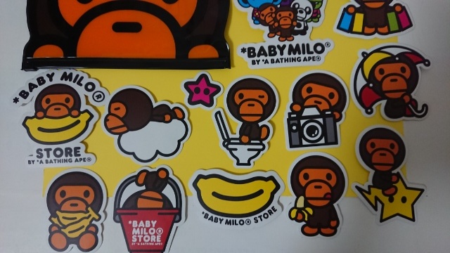 A BATHING APEアベイシングエイプ BABY MILOベビーマイロ シールセット