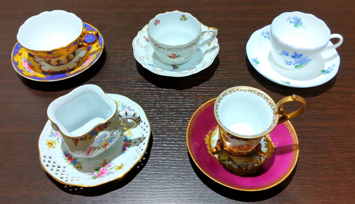 1円 最安価格 Tempo ファインポーセレン Fine Porcelain カップ ソーサー ペア 未使用 即決