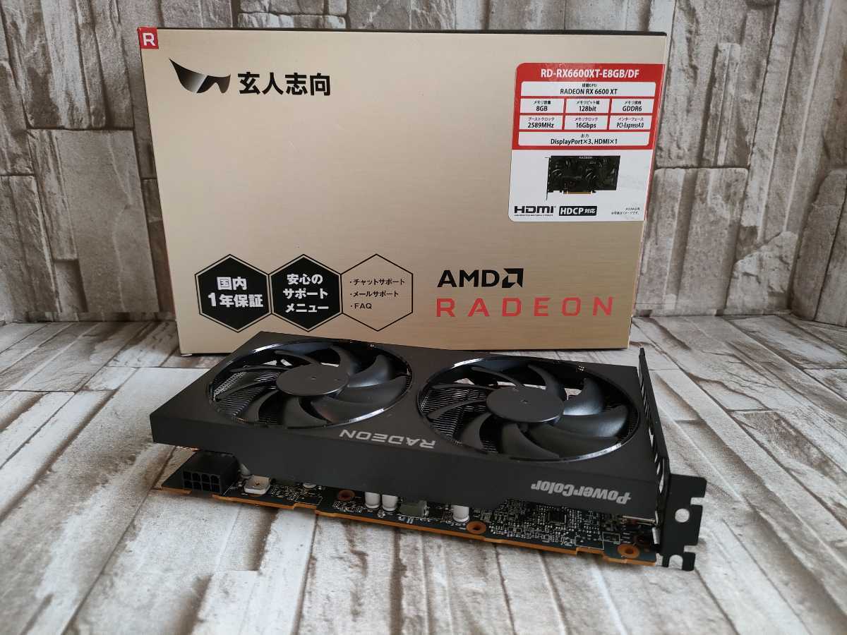 玄人志向 Radeon RX 0 グラフィックボード AMD | 8GB RD-RX6600XT-E8GB 