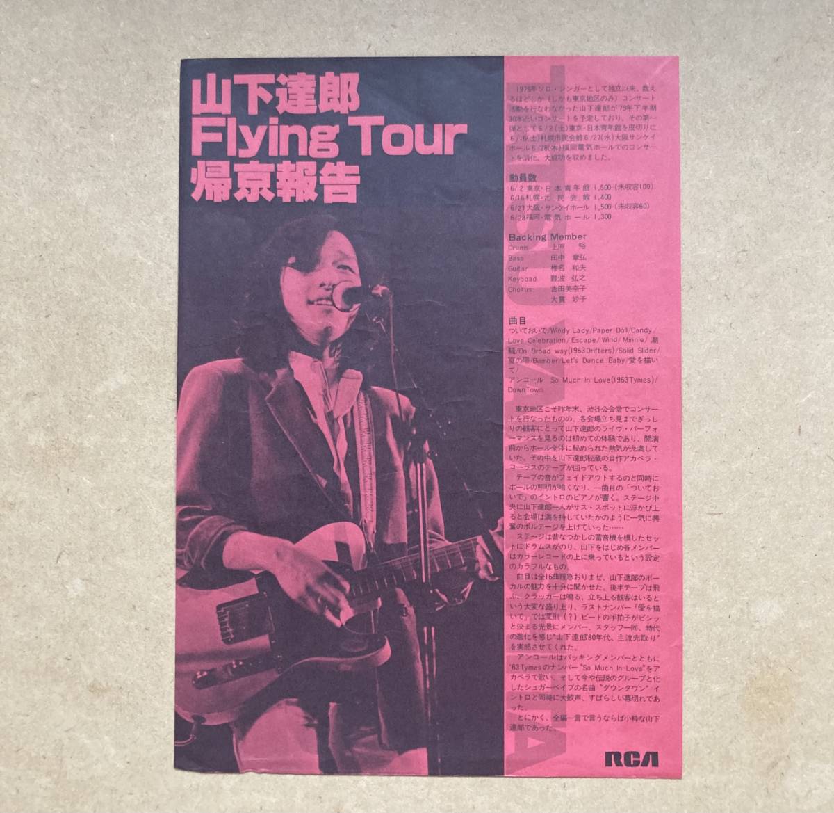 激レア! レコード美品! 山下達郎 1978年 オリジナル 初ライブ盤 2枚組