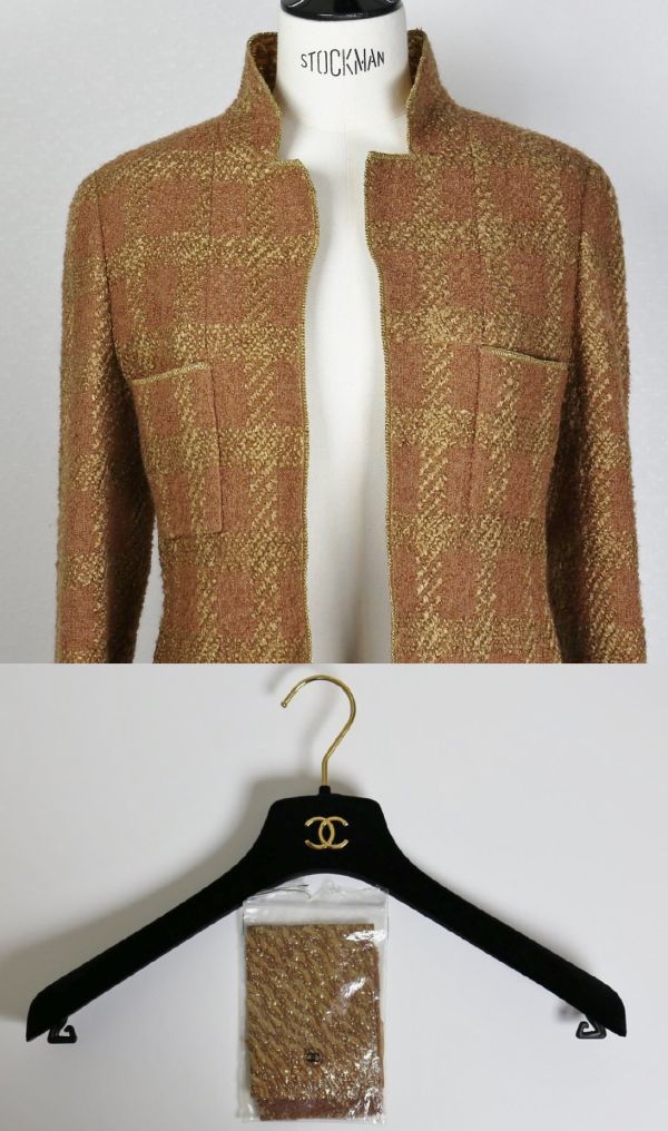 CHANEL 1996年 ヴィンテージ ツイードジャケット グリポアボタン CHANEL ヴィンテージ シャネル 1996年 ツイード ジャケット