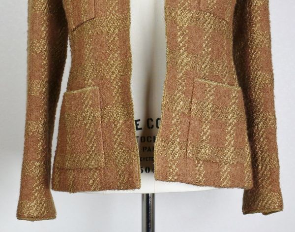 CHANEL 1996年 ヴィンテージ ツイードジャケット グリポアボタン VINATGE ヴィンテージ 96A CHANEL シャネル グリポア ボタン ツイード