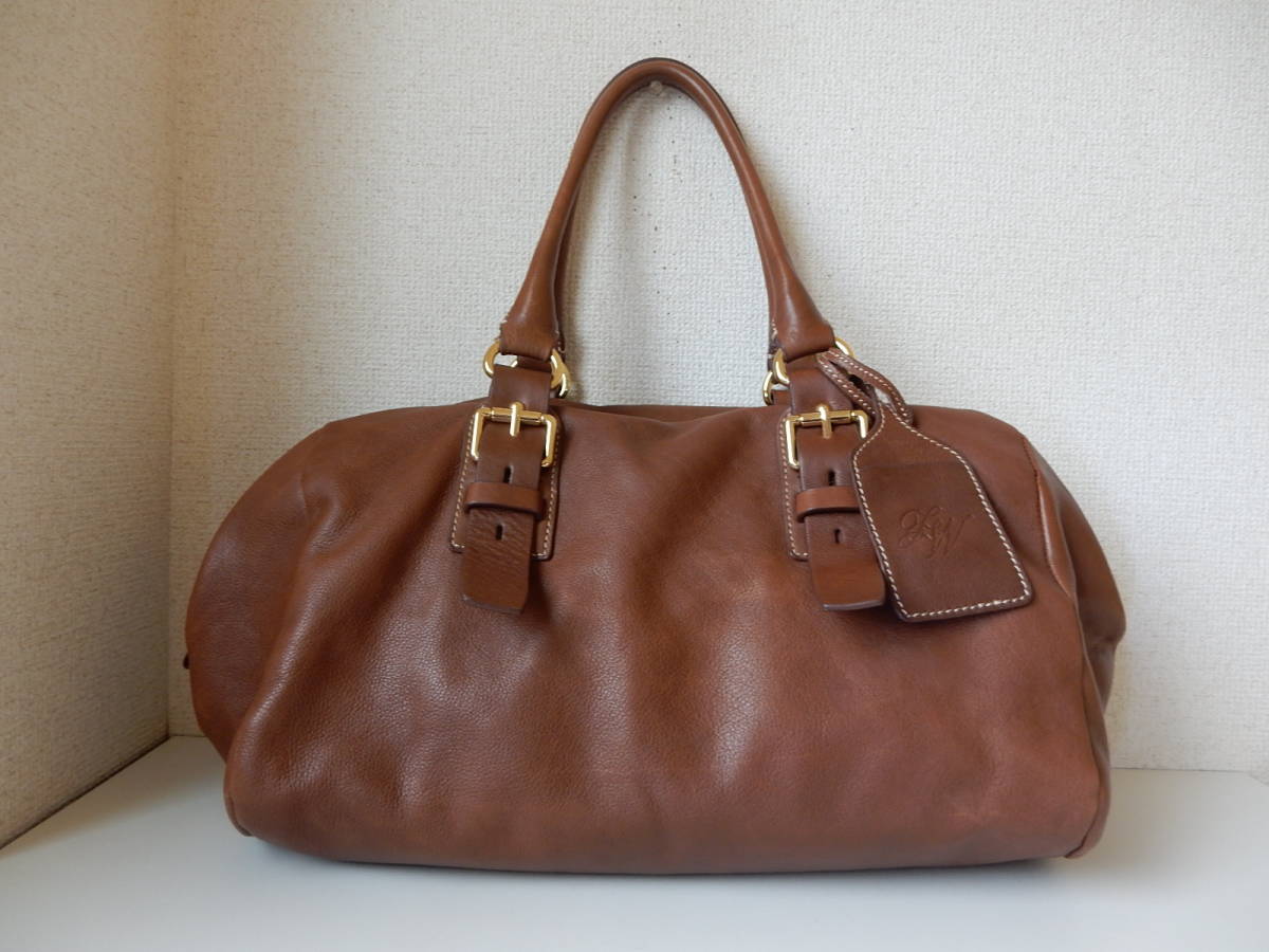 本革☆ZARA(ザラ)☆A4対応☆肩掛けOK☆レザーボストンバッグ ブラウン 