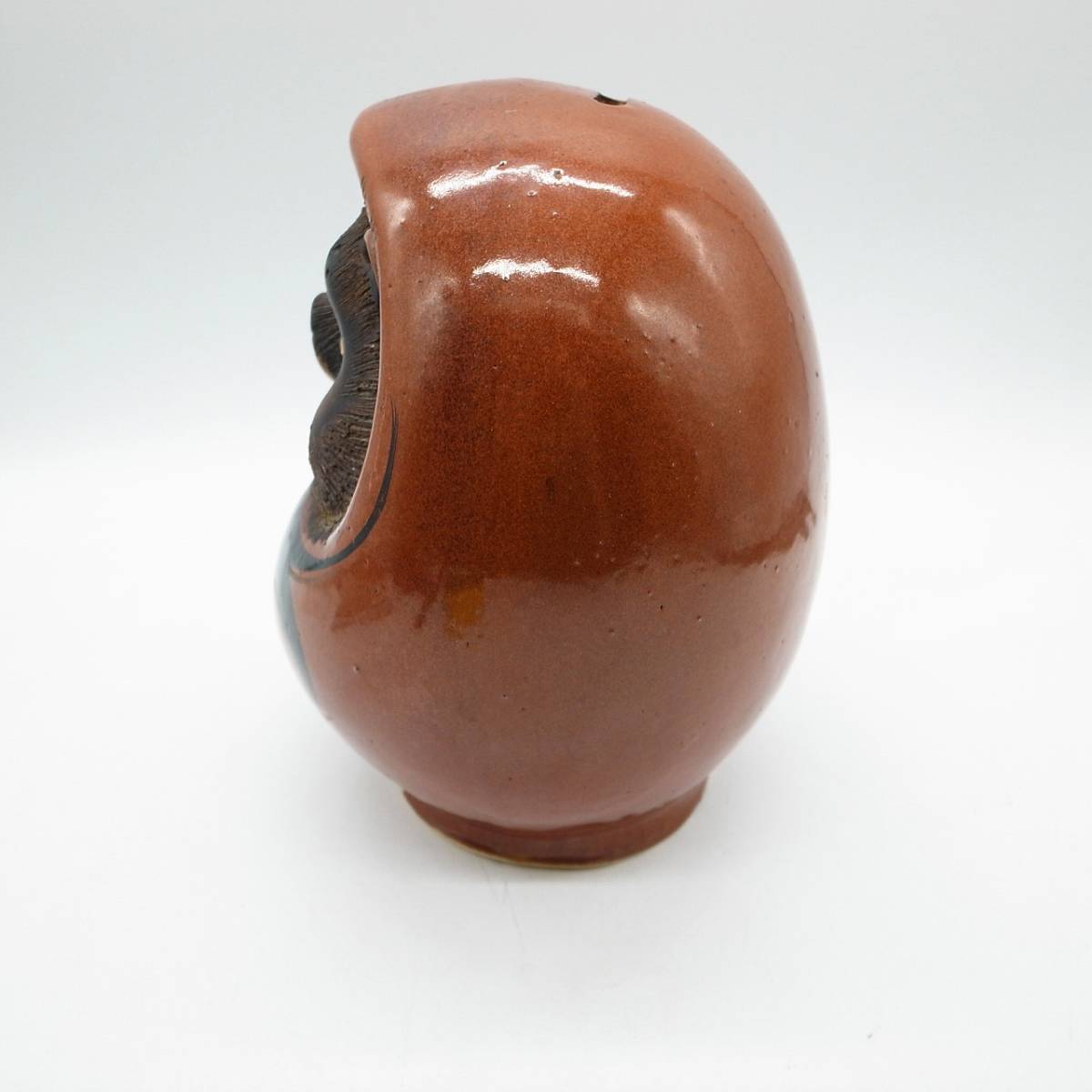 信楽焼 達磨狸 貯金箱 陶器製 置物 高さ約20cm □だるま たぬき 昭和