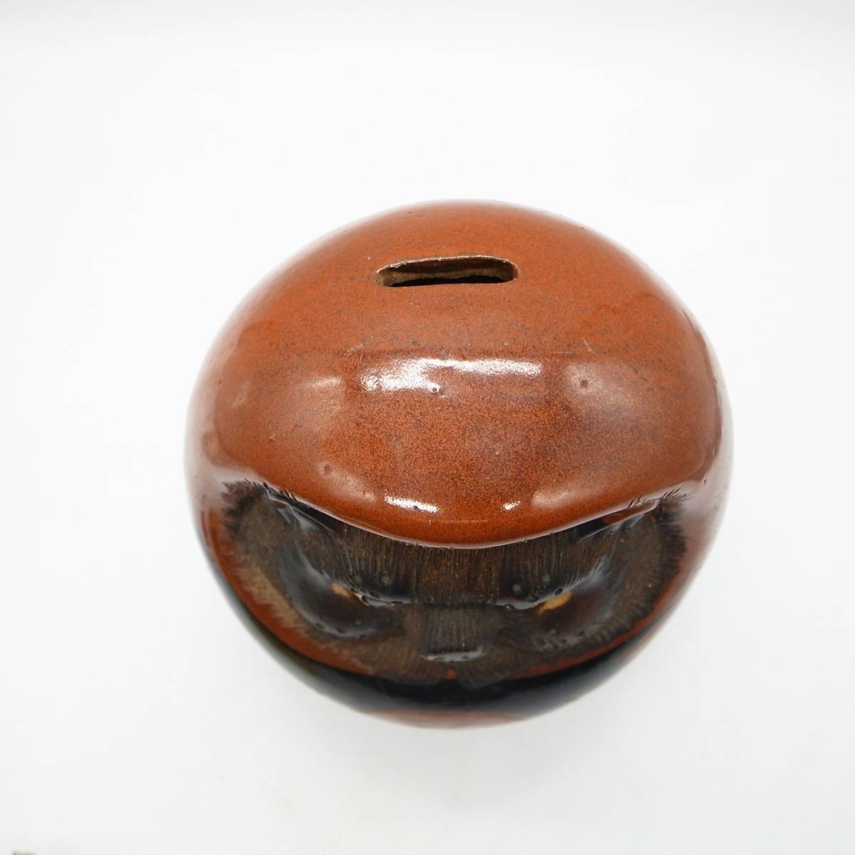 信楽焼 達磨狸 貯金箱 陶器製 置物 高さ約20cm □だるま たぬき 昭和