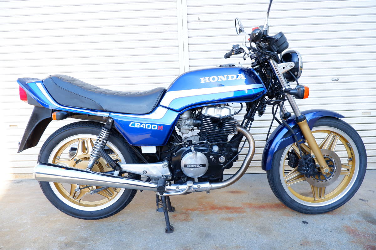 実働車外し CB400N 純正フロントホイール「ゴールド裏コムダブル」19