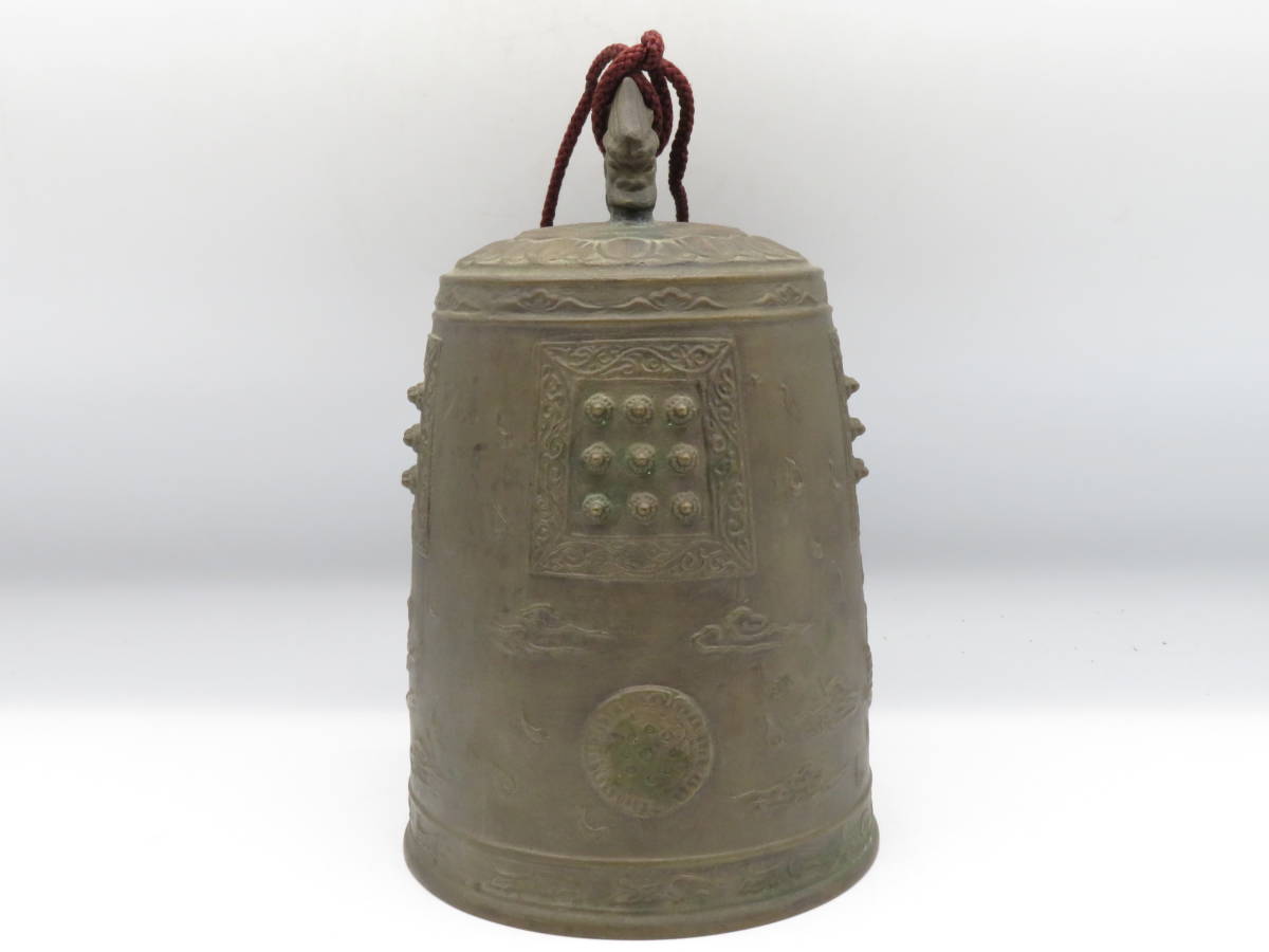 吊鐘 銅鐸 銅鐘 釣鐘 時代物 K1082 仏教美術 古美術 古銅製 鐸鈴 -
