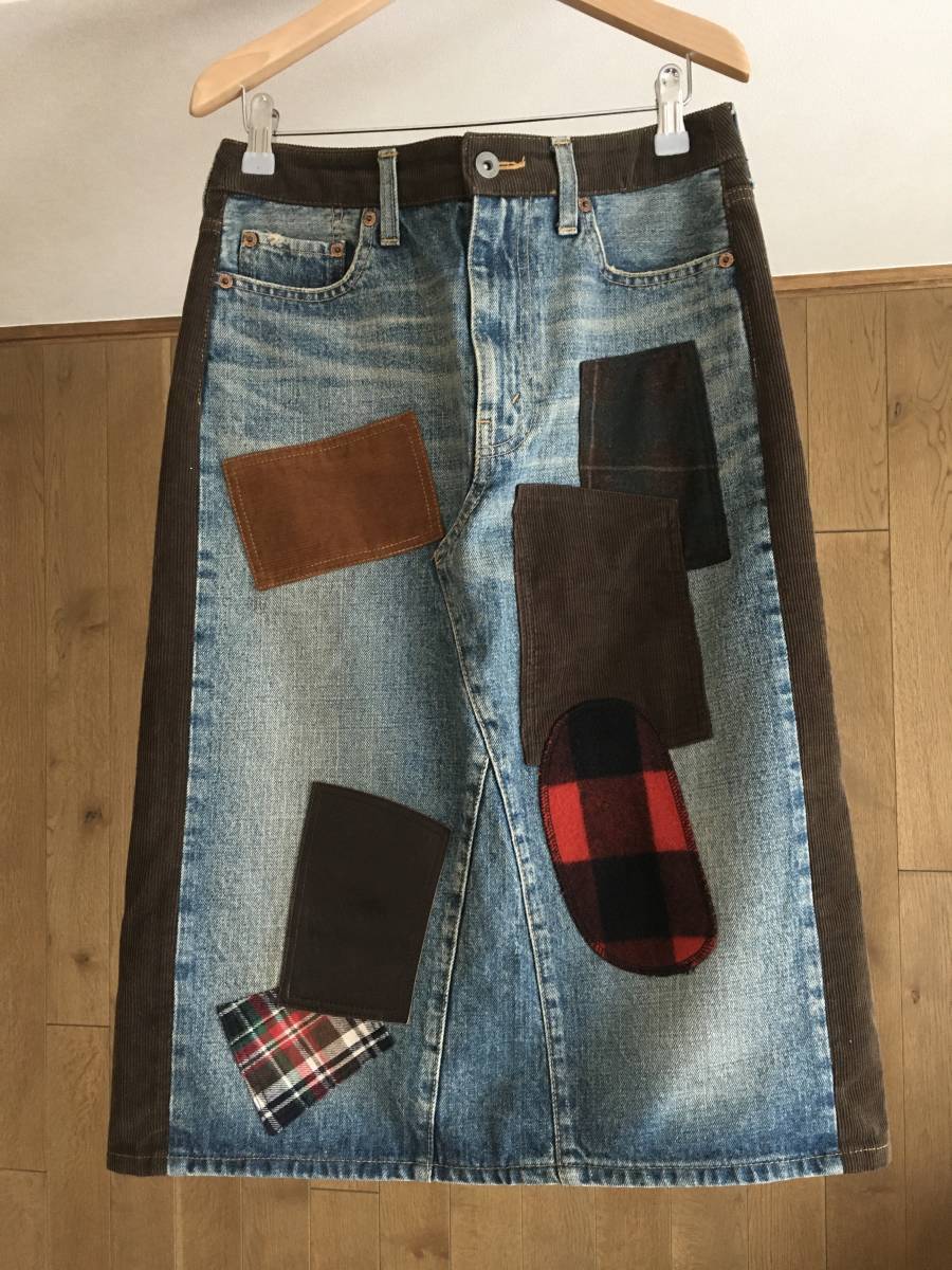  ジュンヤワタナベコムデギャルソン JUNYA WATANABE COMME des GARCONS パッチワーク デニム スカートM(フレアースカート、ギャザースカート（ロング）)｜売買されたオークション情報、yahooの商品情 女性用