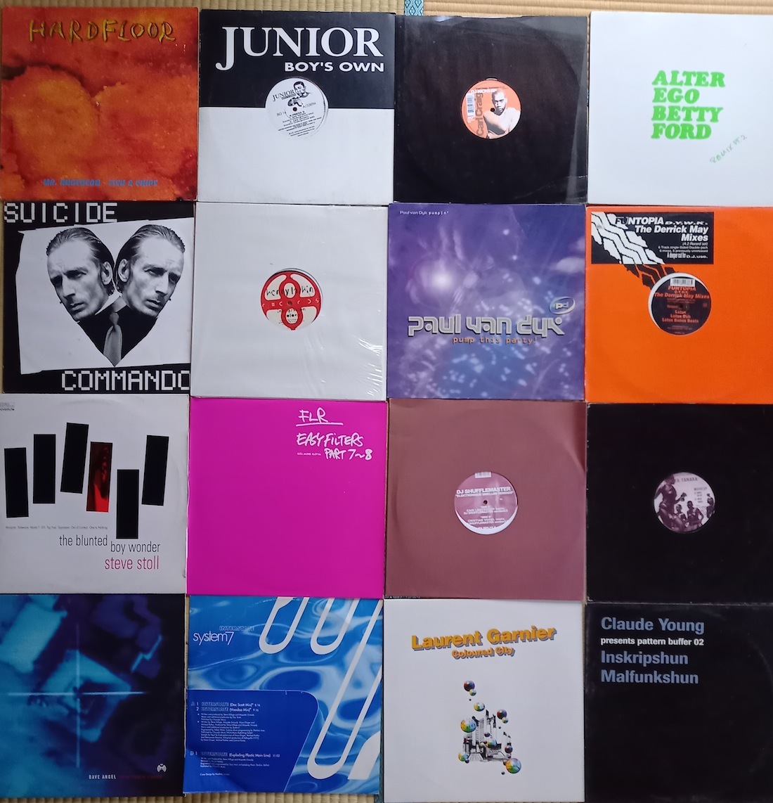 赤字超特価，新作 テクノ LP 12インチ まとめて 70枚 HARDFLOOR FLR 田中フミヤ DERRICK MAY JEFF MILLS(テクノ)｜売買されたオークション情報、yahooの商品情報をアーカイブ公開 - オークファン テクノ