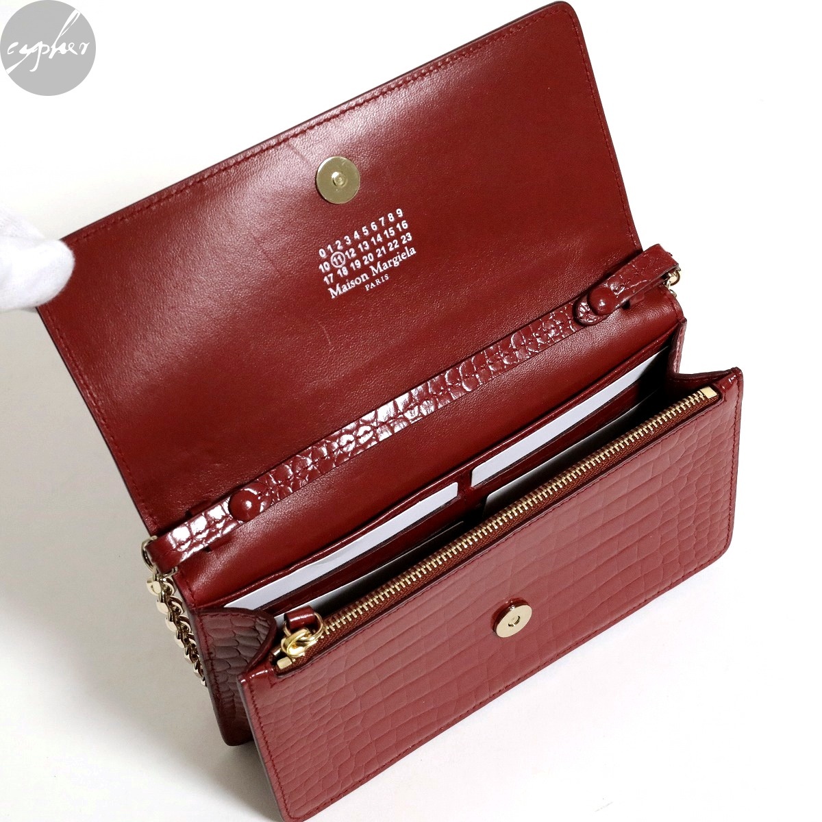 即購入OK️⭕️ マルジェラ レザー 赤 ショルダーバッグ チェーンウォレット メゾンマルジェラ マルジェラ レザー 赤 ショルダーバッグ