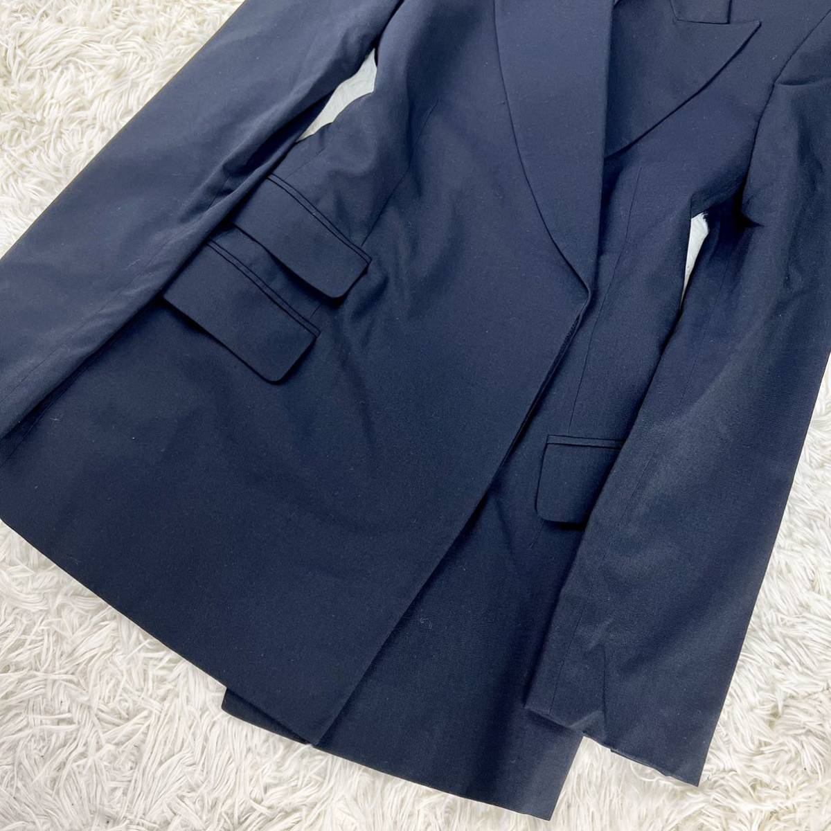 最高級✨極美品✨GUCCI スーツ セットアップ ネイビー 7-46R Mサイズ 最高級✨極美品✨GUCCI スーツ セットアップ ネイビー 7-46R Mサイズ