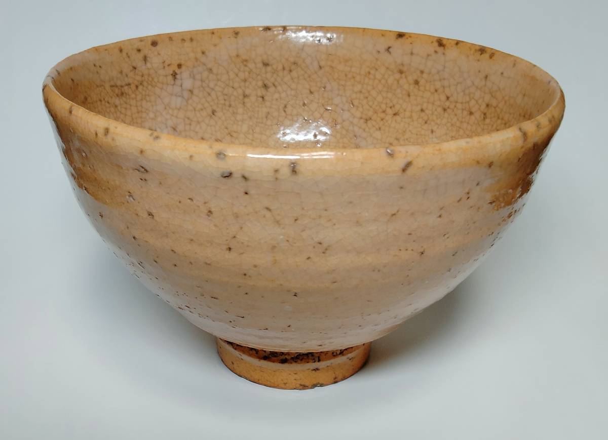 萩焼 茶道具 B590b「萩 茶盌 茶器 抹茶茶碗 茶碗」植草達郎作 共箱共布