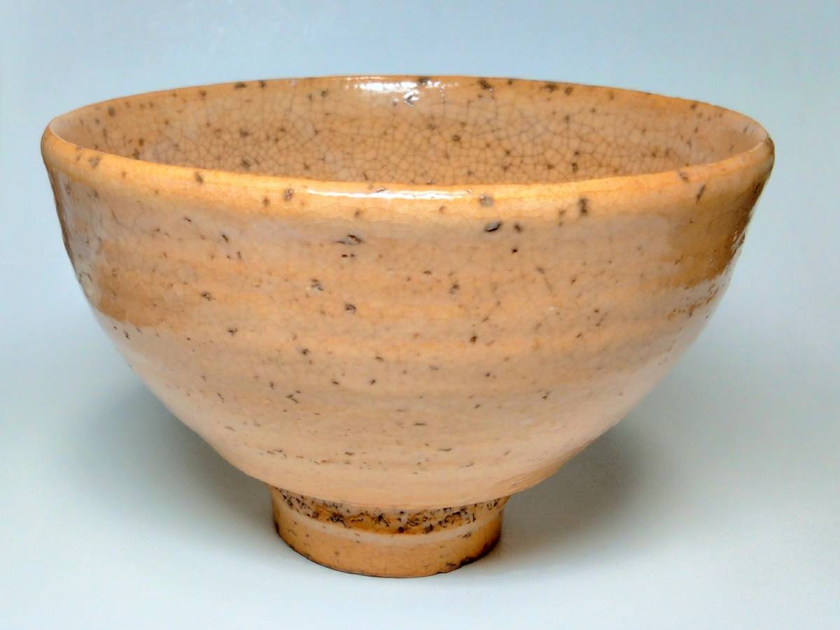 萩焼 茶道具 B590b「萩 茶盌 茶器 抹茶茶碗 茶碗」植草達郎作 共箱共布