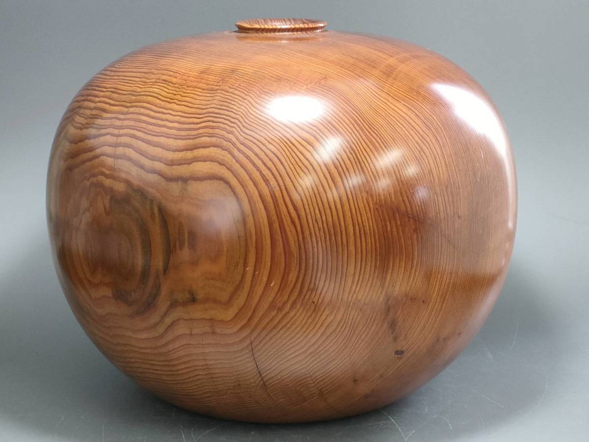 稀少屋久杉銘木壺花器泡瘤虎杢泡杢伝統工芸美術品骨董世界遺産| ヤマダ
