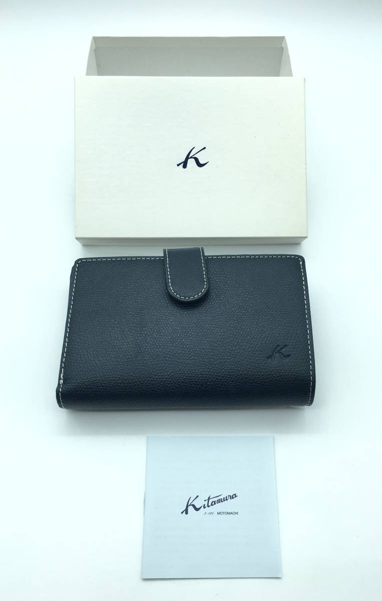 得価，セール 3083 Kitamura キタムラ レザー 二折財布 ネイビー 牛革(財布)｜売買されたオークション情報、yahooの商品情報をアーカイブ公開 - オークファン 財布