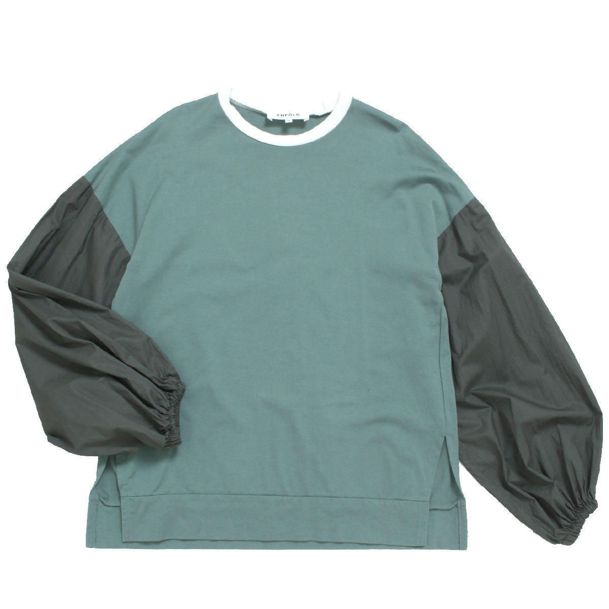 定番人気，本物保証 21SS ENFOLD グロッシー天竺 コンビプルオーバー 定価27 500円 size38 ミントグリーン 300ES280-1330 エンフォルド 日本製(Mサイズ)｜売買されたオークション情報、yahooの商品情報をアーカイブ公開 - オ Mサイズ