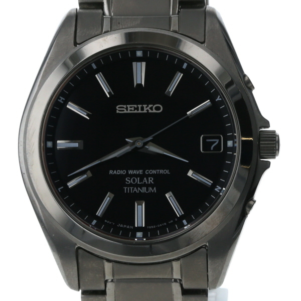 セイコー SEIKO SBTM217スピリット 7B52-0AK0 ソーラー ブラック 
