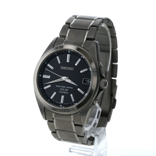 セイコー SEIKO SBTM217スピリット 7B52-0AK0 ソーラー ブラック 