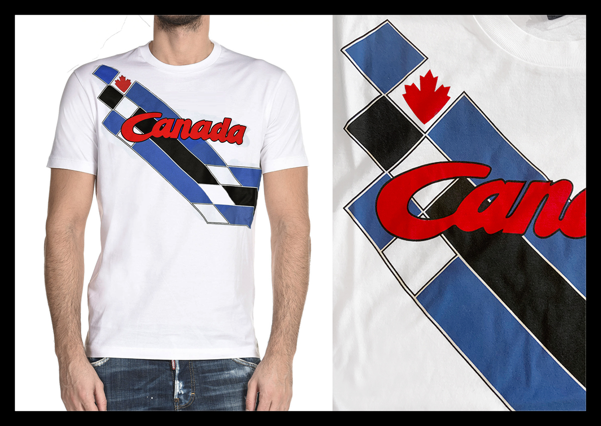 【限定SALE，新作登場】 定価3.9万ディースクエアード DSQUARED2 Canada デザインが魅力の爽やかなプリントTシャツ メイプル クルーネック 半袖 Tennis Fit XL(XLサイズ以上)｜売買されたオークション情報、yahooの商品情報を 男性用