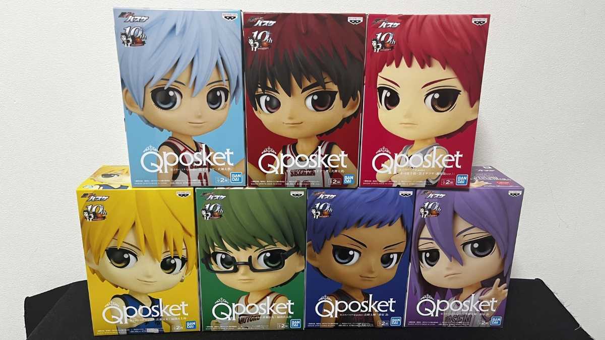 黒子のバスケ Qposket フィギュア 黒子 火神 赤司 青峰 紫原 緑間 黄瀬