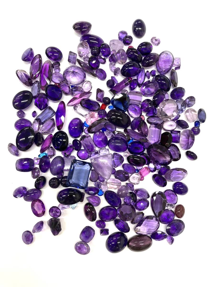 【100スタ】天然アメシスト ルビー サファイア タンザナイト トパーズ トルマリン他 大量お得セット！約1024.8ct