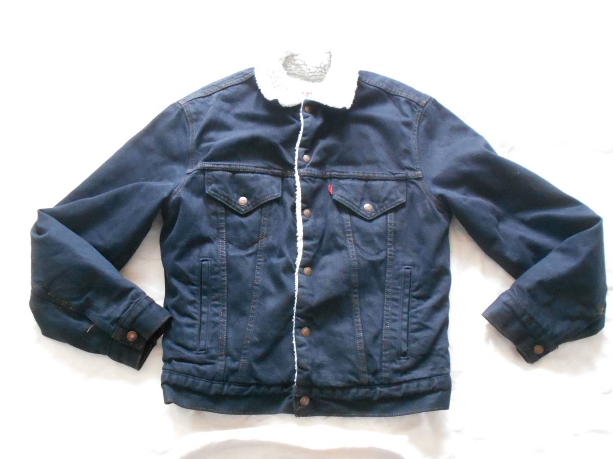 驚きの破格値，お買い得 ビンテージ リーバイス Levi&rsquo;ｓボア黒デニムジャケット ３８R 先染め USA製(ジージャン)｜売買されたオークション情報、yahooの商品情報をアーカイブ公開 - オークファン 男性用