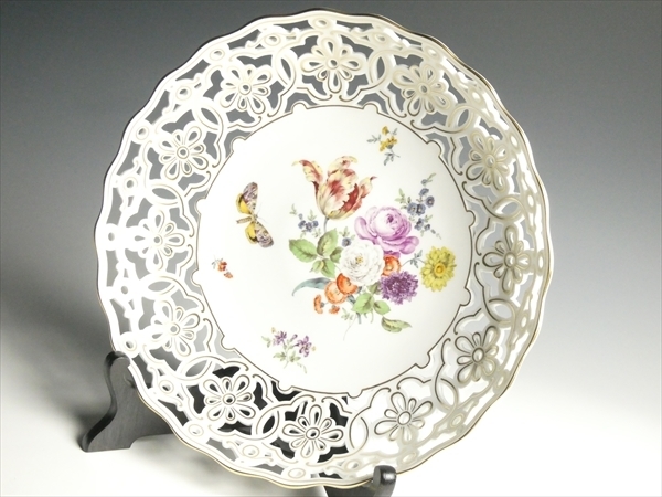 キッチン/食器 【最終価格】MEISSEN マイセン ピンクローズ 透かし
