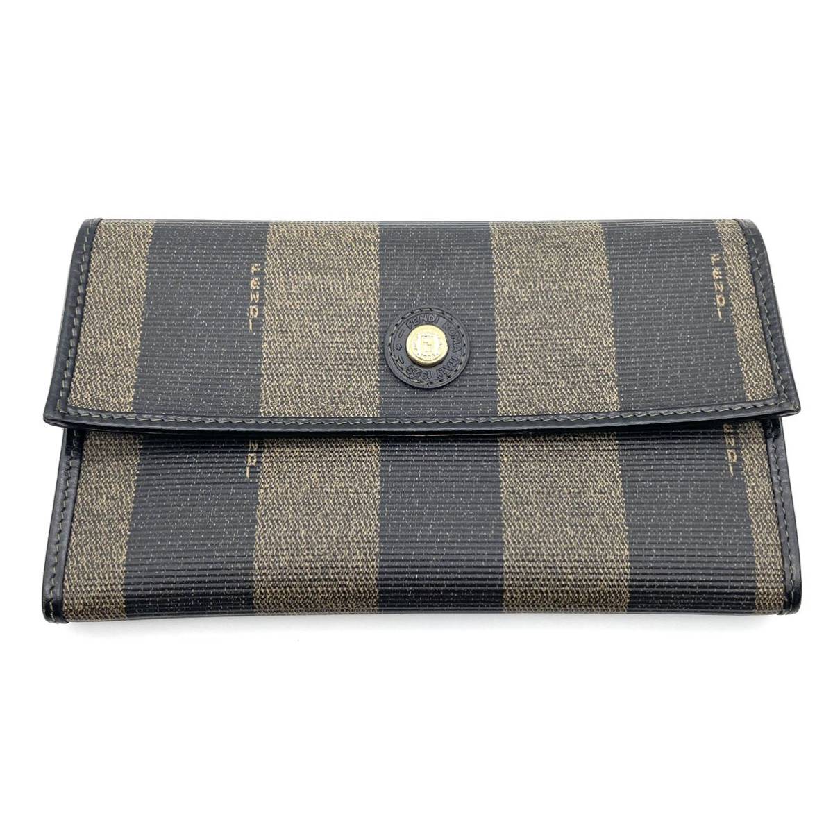 フェンディ FENDI 長財布 8M0308 ピーカブー レザー ネイビー 財布 