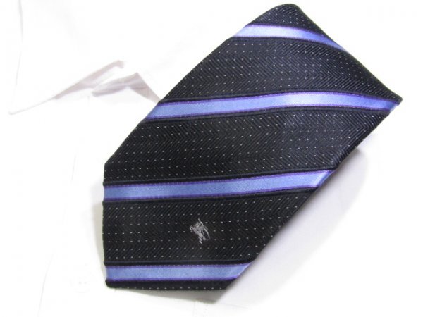 バーバリーブラックレーベル ネクタイ BURBERRY シルク BLACK - 中古 B