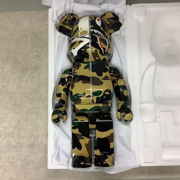 1円～ 同梱不可□ メディコム・トイ BE@RBRICK ベアブリック 1000％ mastermind vs A BATHING APE