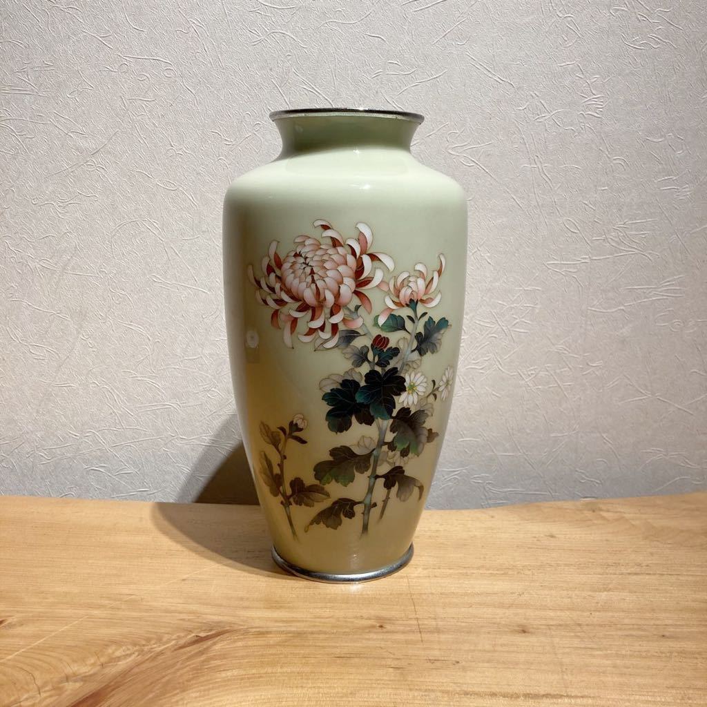 治】玉川堂造 鎚起銅製 鎚目紋花瓶☆共箱 幅 15.8