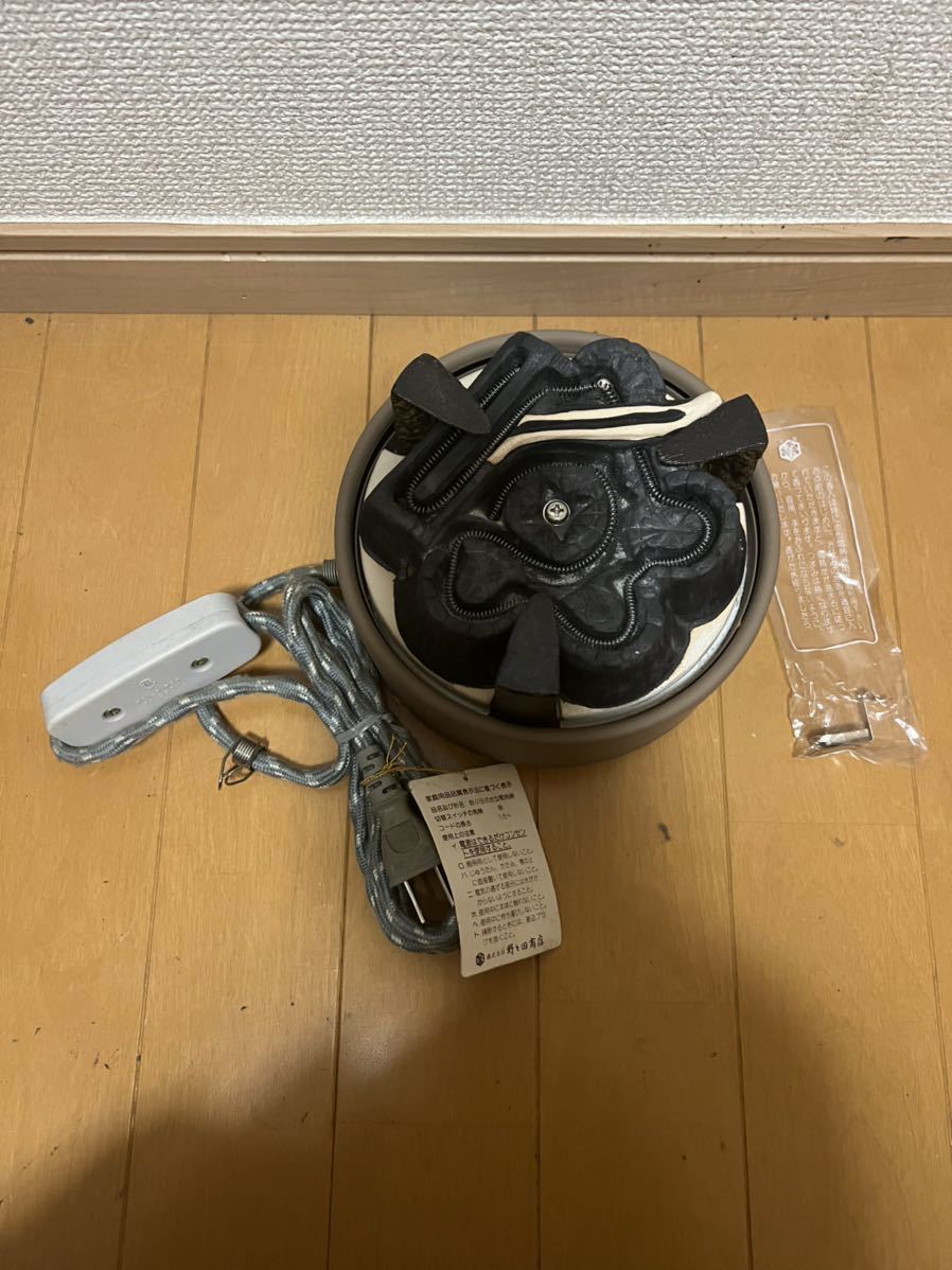 野々田商店 茶釜 茶道具 炭型電熱器 未使用 81-14036 鉄製 【公式通販】