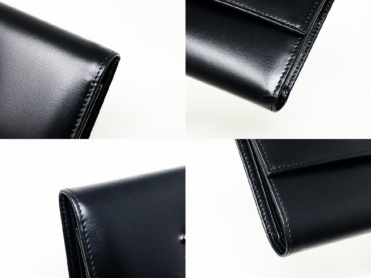 カルティエ パンテール 三つ折り財布 レザー ブラック 黒 シルバー金具 