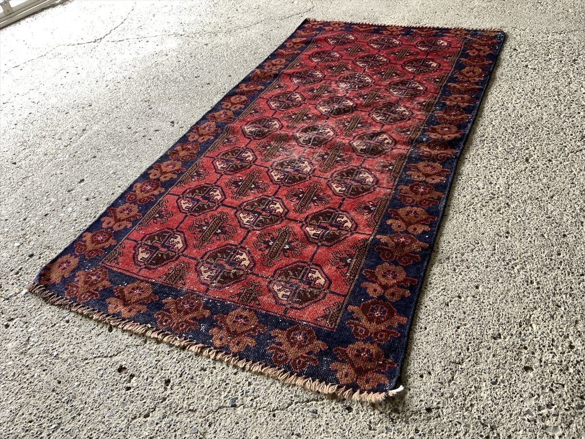 ✦vintage rug✦ 137cm×90cm　アフガンラグ アフガニスタン産 ラグ | Vintage rugアフガニスタン産｜176 × 127cm