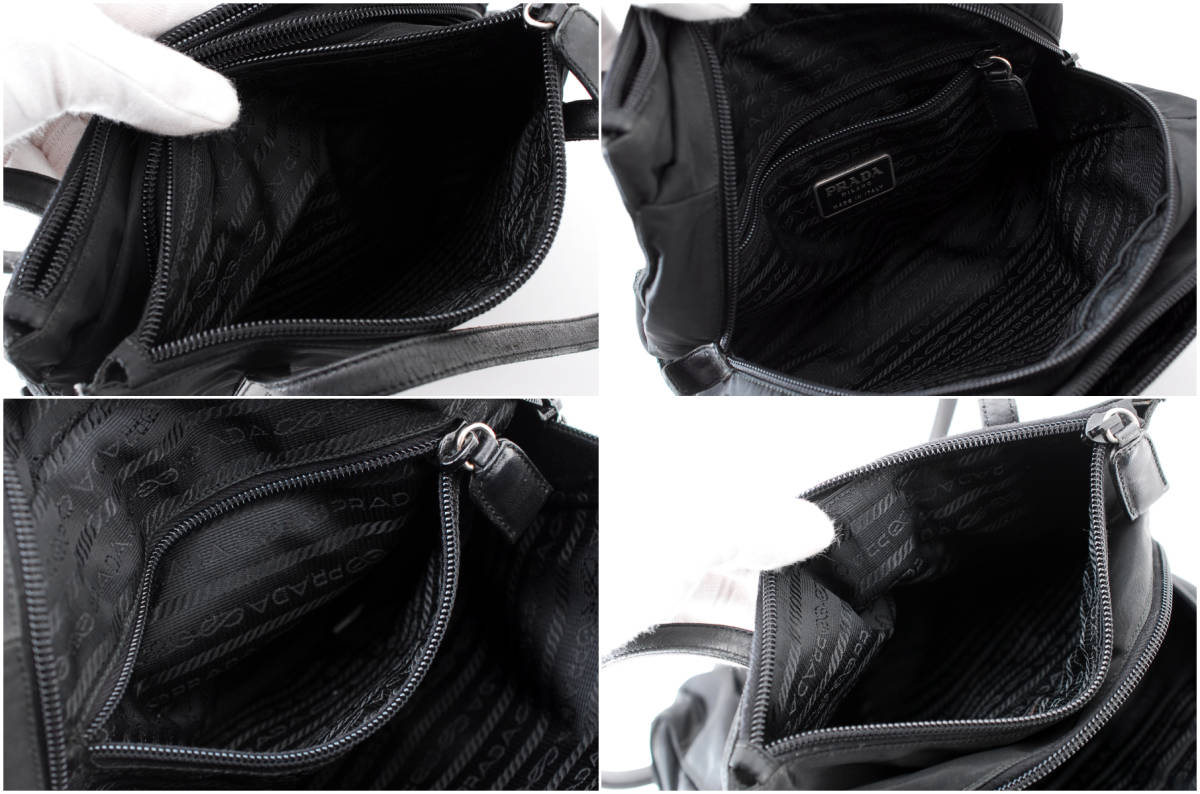 1円スタート】PRADA プラダ テスート ナイロン リナイロン レザー