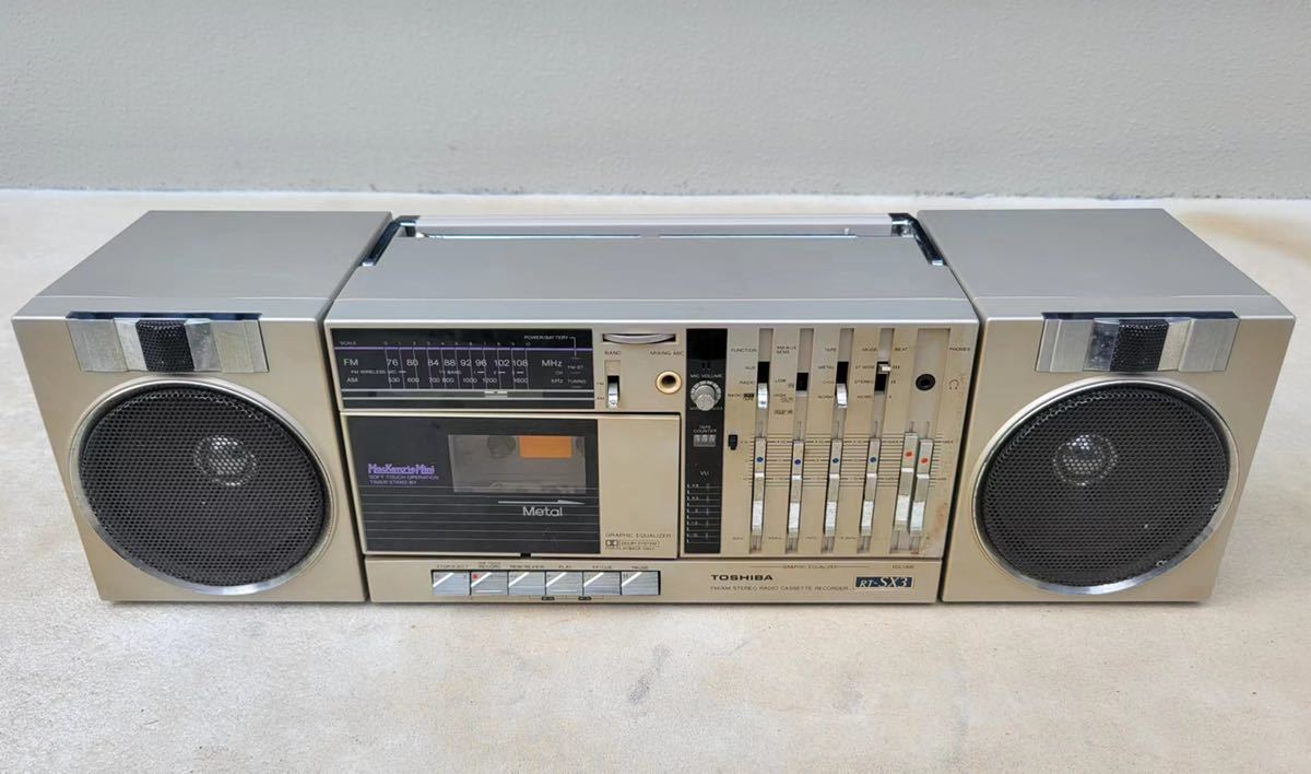 【ラジオ受信OK】TOSHIBA 東芝 FM/AM ステレオラジオカセットレコーダー ラジカセ RT-SX3 ジャンク