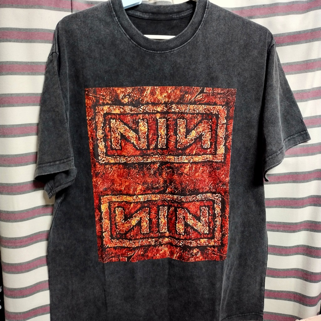 希少柄◆nine inch nails ナイン インチ ネイルズ 両面 プリント Band バンド Tシャツ オーバーサイズ　XXL 古着