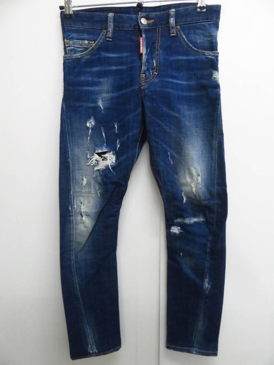 格安，高品質 mf60 DSQUARED2 SEXY TWIST JEAN ディースクエアード デニム ジーンズ ダメージ加工 セクシー ツイスト サイズ42 S74LB0416 S30342(ジーンズ)｜売買されたオークション情報、yahooの商品情報をアーカイブ公 男性用