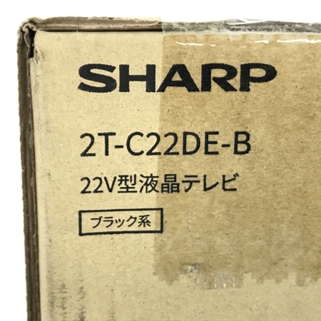 SHARP AQUOS 2T-C22DE-B 22型 フルHD液晶テレビ ブラック系 シャープ 未使用 Y6765378 SHARP AQUOS シャープ 価格比較 ブラック系] B-CASカード付