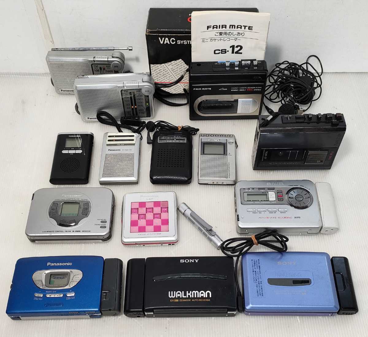 AK-5☆カセット/MDプレーヤー ポケットラジオ 14台まとめて！SONY/WM