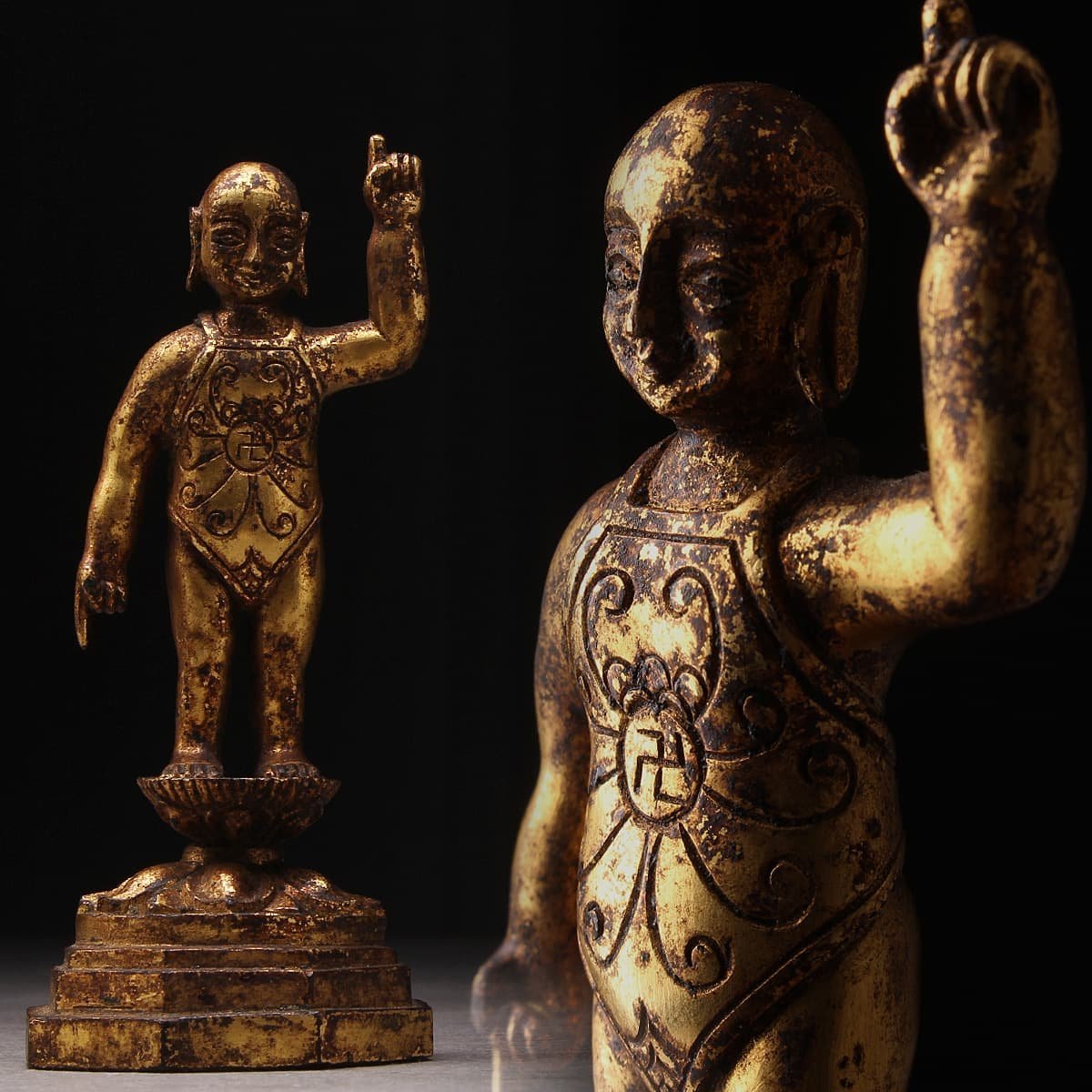 チベット密教 卍 仏教美術 金剛薩た 織物 刺繍 60cm △601667*07