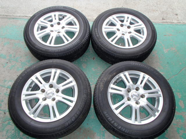 【100%新品，本物保証】 BRIDGESTONE B390 195/65R15 MANARAY アルミホイール 4本 引取り可(ラジアルタイヤ)｜売買されたオークション情報、yahooの商品情報をアーカイブ公開 - オークファン 5穴